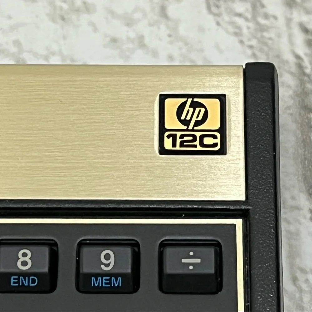 Vintage Hewlett Packard Financial Calculator 12C w/ Case